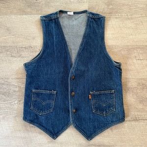 VTG 1970s Orange Tab Made in USA Levi’s Denim Vest